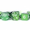 Other Metallic Dice Games Green Metal 7ct Polyhedral Dice Set