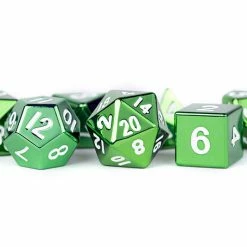 Other Metallic Dice Games Green Metal 7ct Polyhedral Dice Set