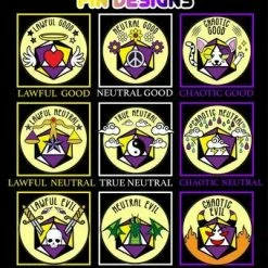 Common Ground Games Dice Chaotic Neutral Alignment Non-Binary Pride Pin