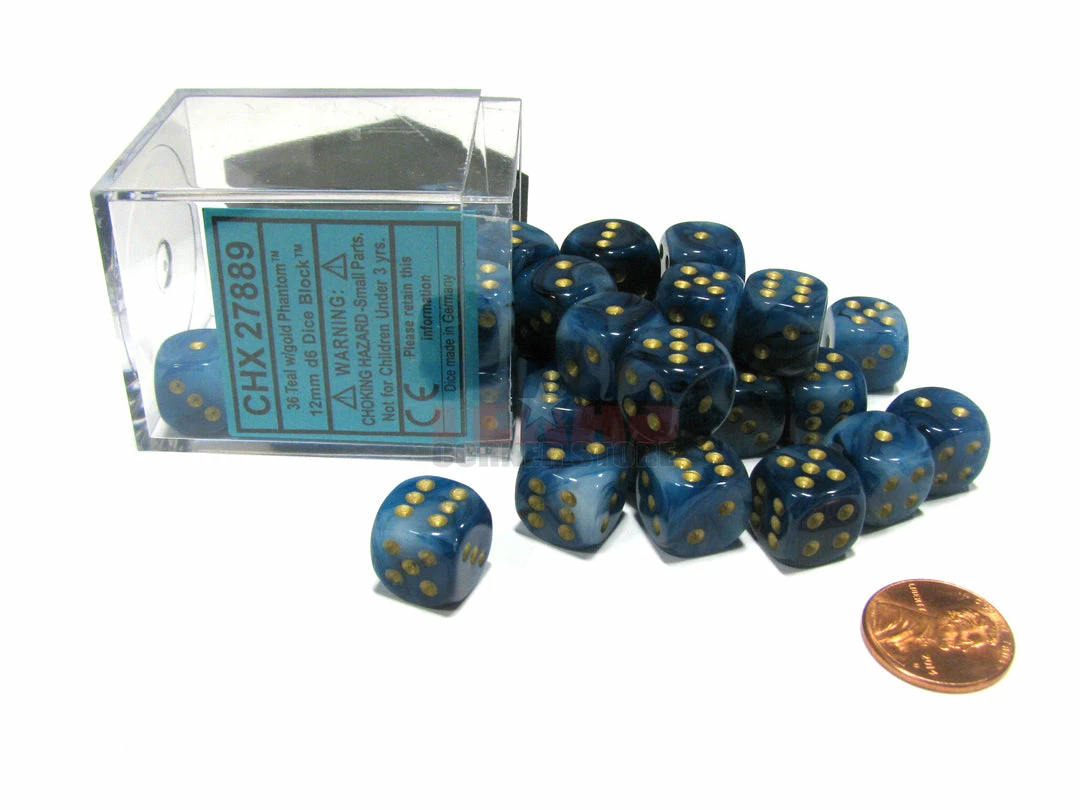 Other Chessex 12mm Gemini Blue Gold/White 36ct D6 Set (27889)