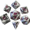 Other Metallic Dice Games Marble/Purple 7ct Polyhedral Dice Set