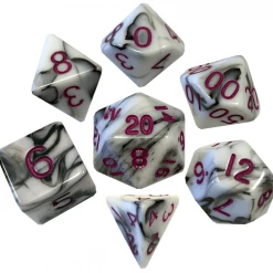 Other Metallic Dice Games Marble/Purple 7ct Polyhedral Dice Set