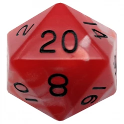 Other Metallic Dice Games Red-White/Black Mega 35mm D20