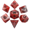 Other Metallic Dice Games Red-White/Black 7ct Polyhedral Dice Set