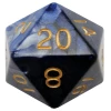 Other Metallic Dice Games Blue-White/Gold Mega 35mm D20