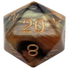 Other Metallic Dice Games Black-Yellow/Gold Mega 35mm D20