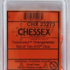 Other Chessex Translucent Orange/White 10ct D10 Set (23273)