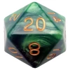 Other Metallic Dice Games Green-Light Green/Gold Mega 35mm D20