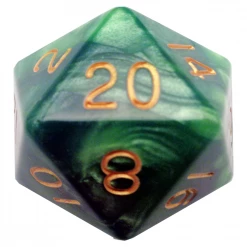 Other Metallic Dice Games Green-Light Green/Gold Mega 35mm D20