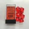 Other Dice Chessex Translucent Orange/White 7ct Polyhedral Set (23073)