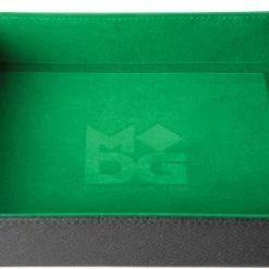 Other Metallic Dice Games Green Velvet Leather Folding Dice Tray