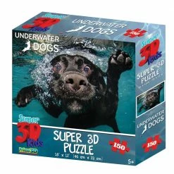 Common Ground Games Puzzles Super 3D Kids 150pc Puzzle Underwater Dogs