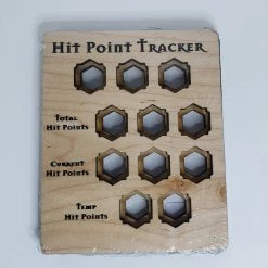 Other 5e Hardwood Hit Point Tracker - Cherry Wood