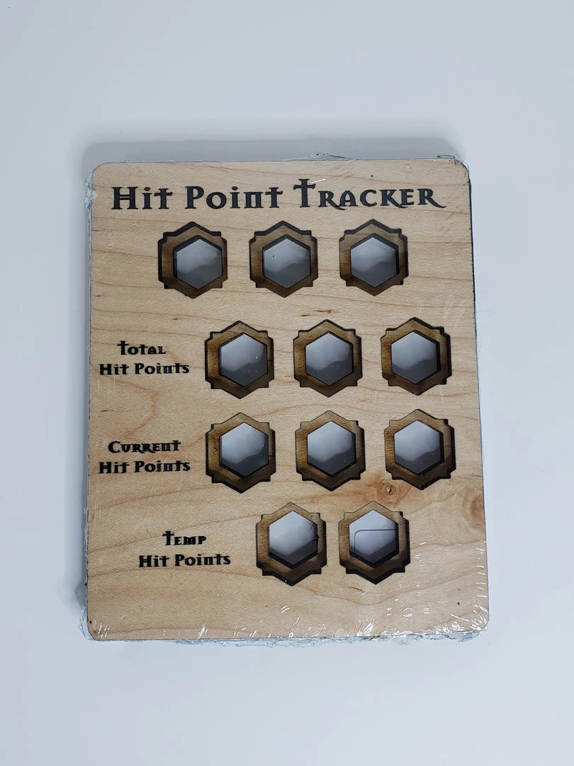Other 5e Hardwood Hit Point Tracker - Cherry Wood