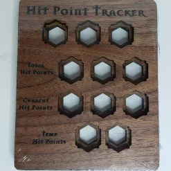 Other 5e Hardwood Hit Point Tracker - Ceder Wood