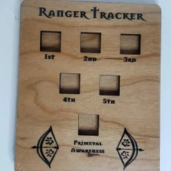 Other 5e Hardwood Character Cards - Ranger Tracker In Maple Wood Role Playing Games