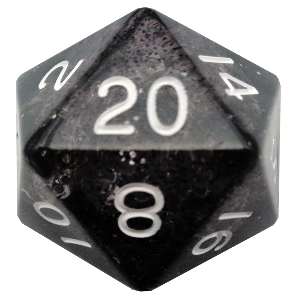 Other Metallic Dice Games Ethereal Black/White Mega 35mm D20