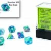 Common Ground Games Chessex Mini 7ct Polyhedral Dice Set Festive Waterlily (20546)