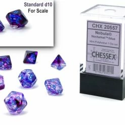 Common Ground Games Chessex Mini 7ct Polyhedral Dice Set Nebula Nocturnal (20557)