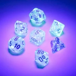 Common Ground Games Chessex Mini 7ct Polyhedral Dice Set Borealis Luminary Icicle (20581)