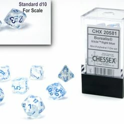 Common Ground Games Chessex Mini 7ct Polyhedral Dice Set Borealis Luminary Icicle (20581)