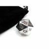 Other Koplow 22mm Metal Dice W/Red Single Spindown D20