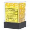 Other Dice Chessex 12mm Translucent Yellow/White 36ct D6 Set (23802)