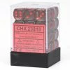 Other Dice Chessex 12mm Translucent Smoke/Red 36ct D6 Set (23818)