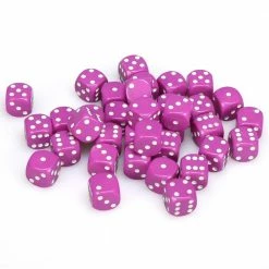 Other Chessex 12mm Opaque Light Purple/White 36ct D6 Set (25827) Dice