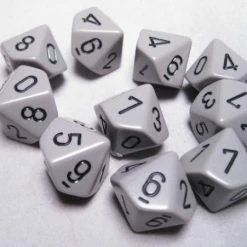 Other Chessex Opaque Grey/Black 10ct D10 Set (26210)