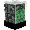 Other Chessex 12mm Gemini Black-Grey/Green 36ct D6 Set (26845) Dice