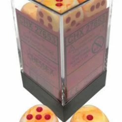 Other Dice Chessex 16mm Festive Sunburst/Red 12ct D6 Set (27653)