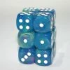 Other Chessex 16mm Festive Waterlily 12ct D6 Set (27746) Dice