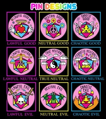 Common Ground Games Lawful Neutral Alignment Pansexual Pride Pin