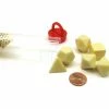 Other Chessex Blank Ivory 6ct Polyhedral Set (29040) Dice