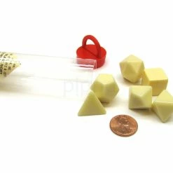 Other Chessex Blank Ivory 6ct Polyhedral Set (29040) Dice