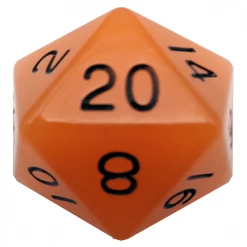Other Metallic Dice Games Glow In The Dark Orange/Black Mega 35mm D20