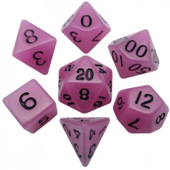 Other Metallic Dice Games Glow In The Dark Purple/Black 7ct Polyhedral Dice Set