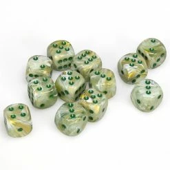 Other Chessex 16mm Marble Green/Dark Green 12ct D6 Set (27609)