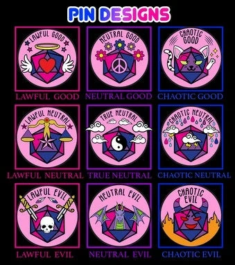Common Ground Games Lawful Evil Alignment Bisexual Pride Pin