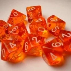 Other Chessex Translucent Orange/White 10ct D10 Set (23273)