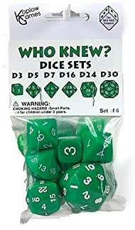 Other Koplow Who Knew? Dice Set Green
