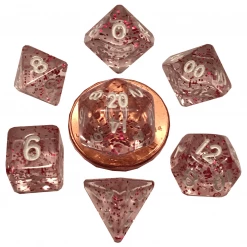 Other Metallic Dice Games Mini Ethereal Light Purple/White 7ct Polyhedral Set