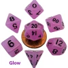 Other Metallic Dice Games Mini Glow In The Dark Purple/Black 7ct Polyhedral Set