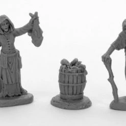 Other Reaper Miniatures Bones Black Dreadere Townsfolk Fishwife & Crone (2) (44033) Reaper Bones Black