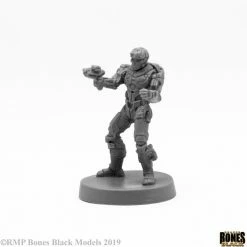 Other Reaper Miniatures Bones Black Blood Nebula Mercenary (49017) Reaper Bones Black