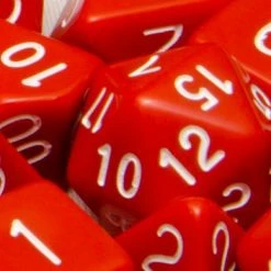 Other Dice Role4Initiative Opaque Red With White Numbers 15ct Polyhedral Set