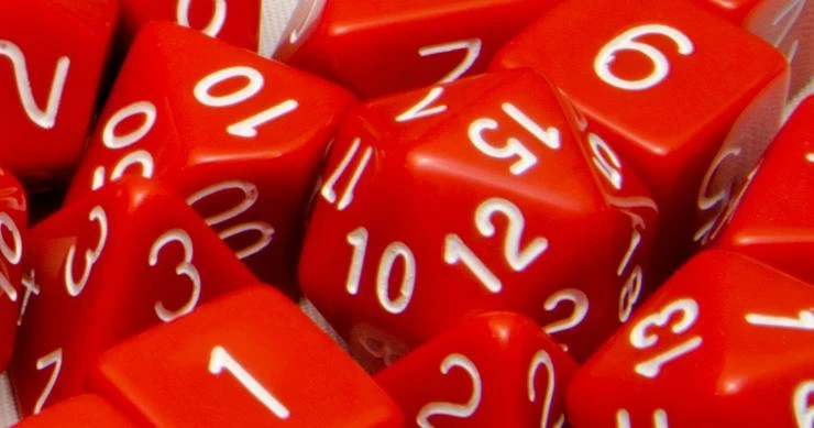 Other Dice Role4Initiative Opaque Red With White Numbers 15ct Polyhedral Set