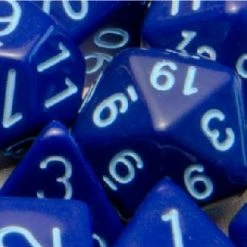 Other Role4Initiative Opaque Dark Blue With Light Blue Numbers 7ct Polyhedral Set