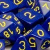 Other Role4Initiative Opaque Dark Blue With Gold Numbers 7ct Polyhedral Set Dice